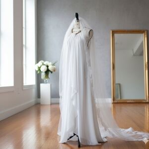 Calvin Klein Plus Size white wedding dress
